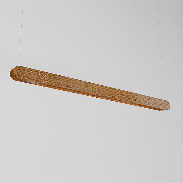 Pendente BARRA LINEAR Tubo LED T8 120 cm em Madeira – Golden Art T620-130MD