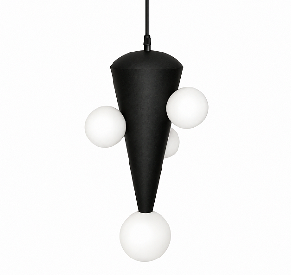 Pendente Cacto com 3 Bolas de 8cm e 1 Bola de 10cm com Soquetes G9 – Golden Art Iluminação Decorativa T1008PI