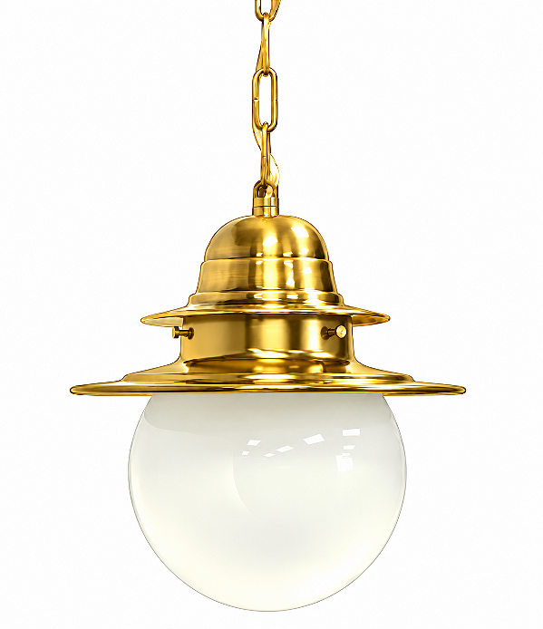 (Latão) Pendente COLONIAL Golden Art T261-15LT Bola de Vidro Ø 15 cm em –