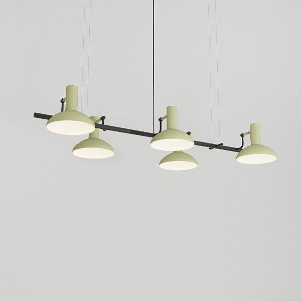 Pendente Dri com 5 Soquetes GU10 em Pintura – Golden Art Iluminação Decorativa T2155-5PI