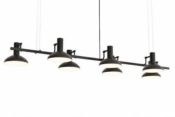 Pendente Dri com 7 Soquetes GU10 em Pintura – Golden Art Iluminação Decorativa T2155-7PI