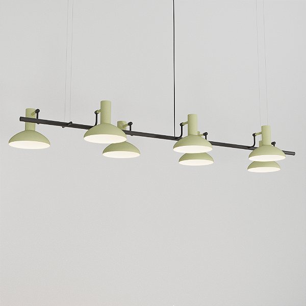 Pendente Dri com 7 Soquetes GU10 em Pintura – Golden Art Iluminação Decorativa T2155-7PI