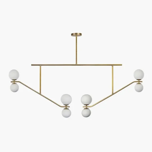 Pendente Escorregador com 8 Soquetes G9 em Latão – Golden Art Iluminação Decorativa T1865-8LT