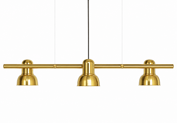 (Latão - Especiais) Pendente Escriba 3 Golden Art T1810-3LT 3x E27 – Iluminação Decorativa