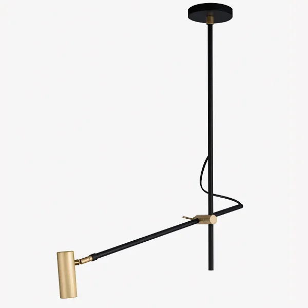 Pendente Grayce com 1 Braço e 1 Soquete GU10 em Pintura – Golden Art Iluminação Decorativa  T2160-1PI