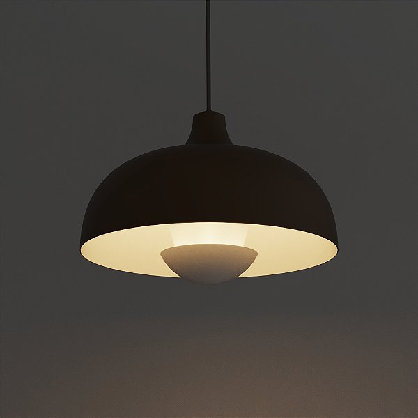 Pendente KIZ com LED 9W 3000K em Aço e Alumínio – Golden Art Iluminação T2444PI