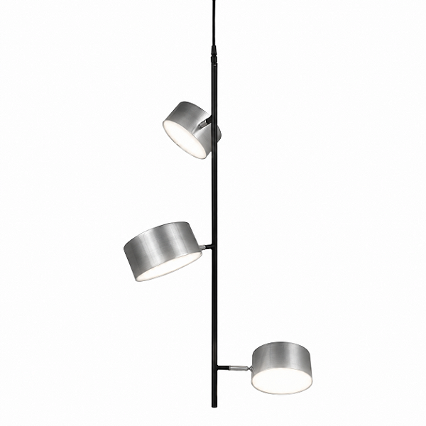 Pendente NELL Vertical 45x78cm com 3 Focos LED 6W – Golden Art Iluminação T8800V-3PI