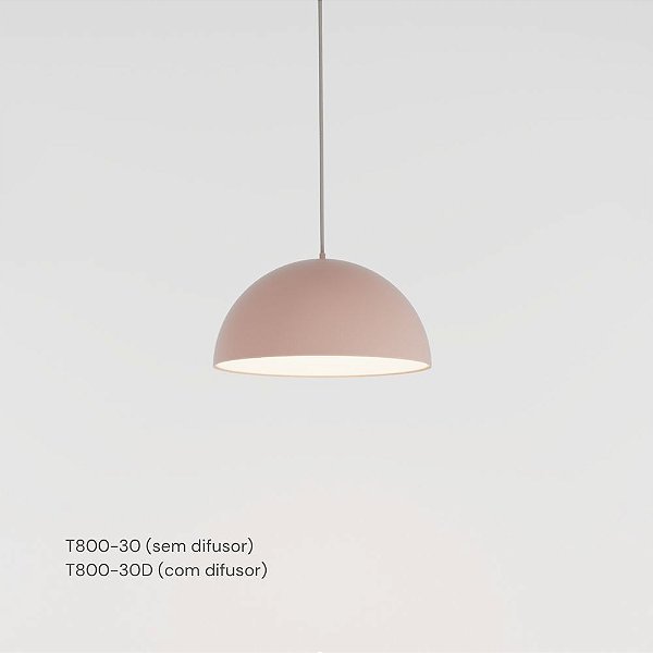 Pendente SFERA Ø 30 cm Pintura com Cúpula em Alumínio – Golden Art T800-30PI