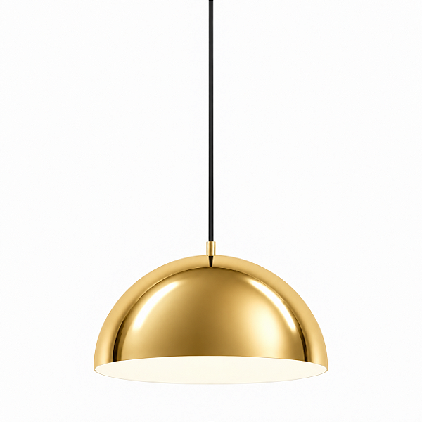(Latão - Especiais) Pendente SFERA Ø35cm Golden Art T800-35LT com Cúpula em Latão –
