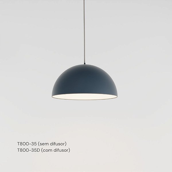 Pendente SFERA Ø 35 cm em Latão com Cúpula em Latão – Golden Art T800-35LT