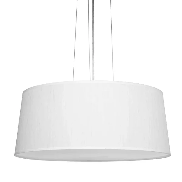 Pendente Tecido Liso Redondo Ø 70cm com 3 Soquetes E27 – Golden Art Iluminação Decorativa T978PI