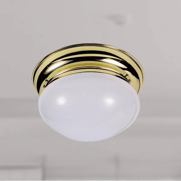 Plafon COLONIAL Ø 23 cm em Latão – Design Clássico Golden Art T151LT