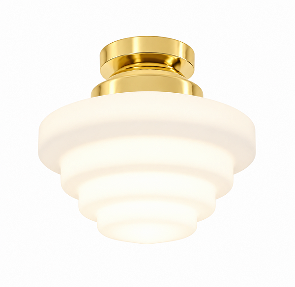 (Latão - Especiais) Plafon ESCADA Ø23 cm Golden Art T933P-23LT – Design Elegante