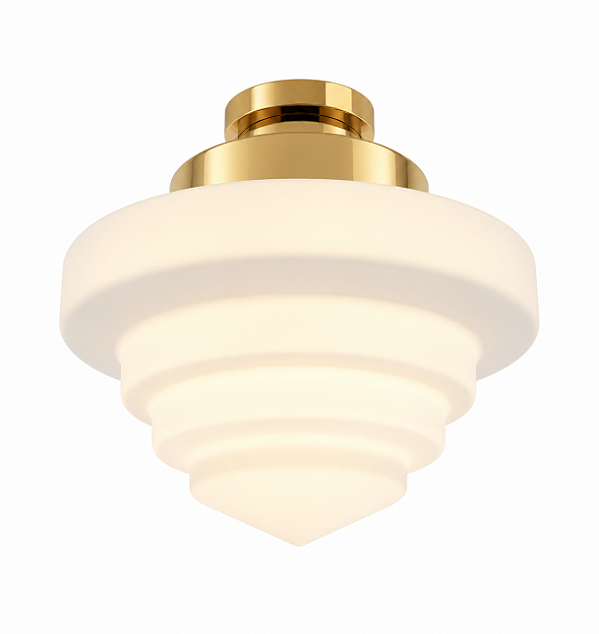 (Latão - Especiais) Plafon ESCADA Ø30cm Golden Art T933P-30LT – Design Elegante