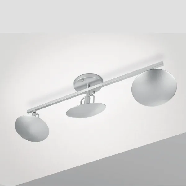 Plafon MOVIMENTA Barra com 3 Difusores Ø 15 cm em Latão – Golden Art T917-15-3LT