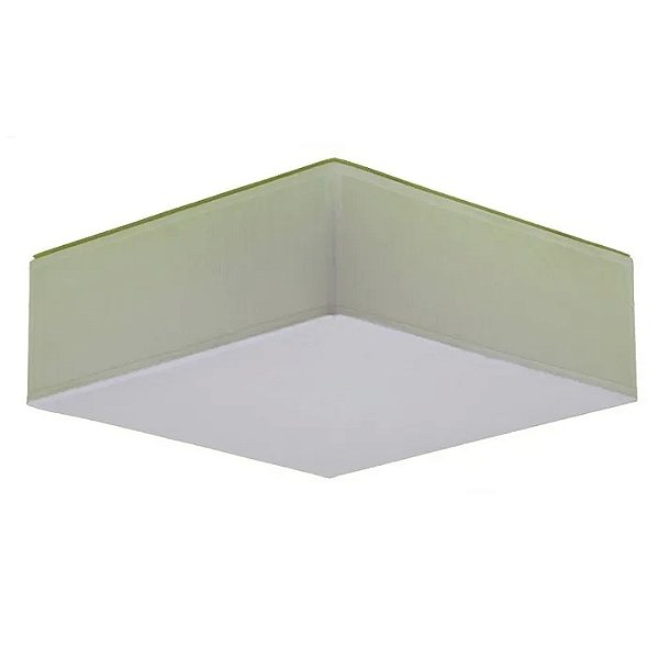 Plafon Quadrado em Tecido 30x30cm com 2 Soquetes E27 – Golden Art Iluminação T3030PI