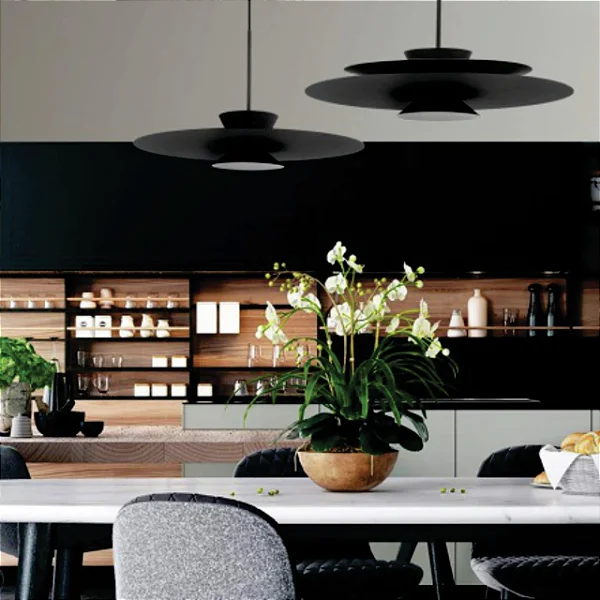 Pendente Tule Ø50cm x 25,5cm – 1x MR16 | Usina Design Iluminação 25122-50