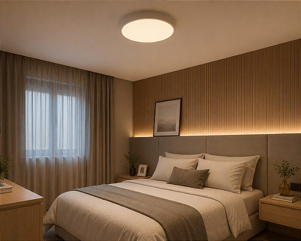 Plafon Luna LED Ø60cm – LED Integrado 64W 3000K | Usina Design Iluminação 19660-60LED3