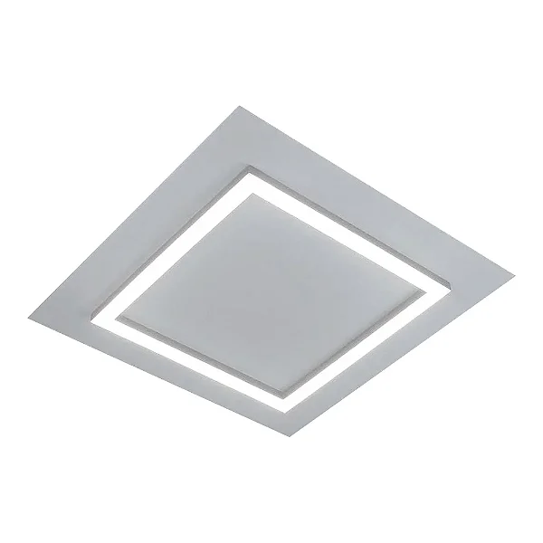 Plafon Sharp LED 48x48cm – LED Integrado 90W 3000K | Usina Design Iluminação 19690-48LED3