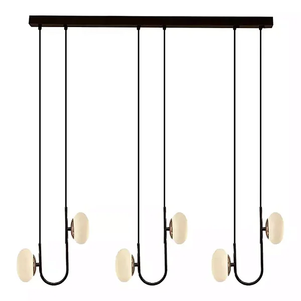 Pendente Ares LED 94cm – LED Integrado 30W 3000K | Usina Design Iluminação 19755-6LED3