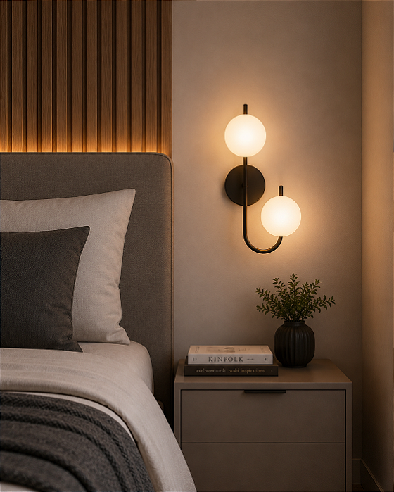 Arandela Ares LED Esquerda 40cm – LED Integrado 10W 3000K | Usina Design Iluminação 19757-2ELED3
