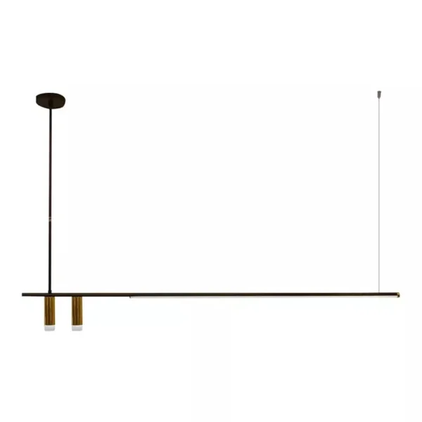 Pendente Let LED 2 Focos 150,4cm – LED Integrado 37W 3000K | Usina Design Iluminação 19771-1500LED3