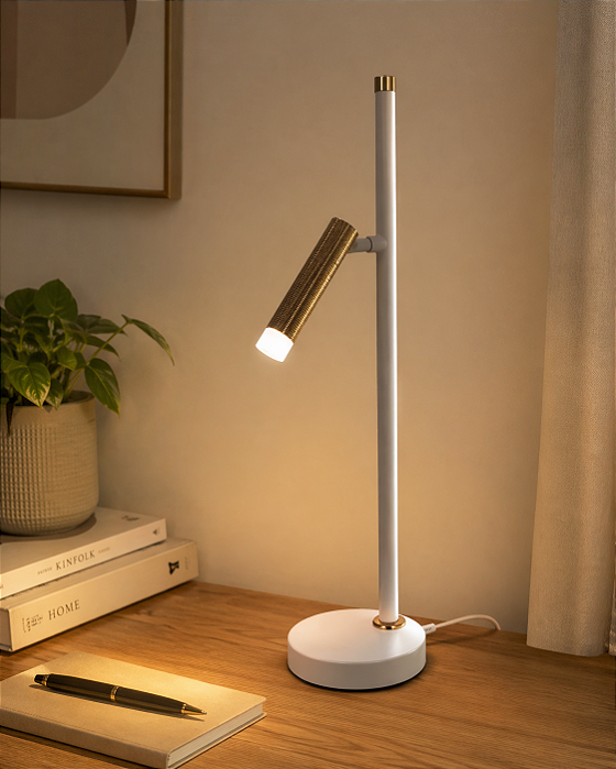 Abajur Let LED Ø15,5cm – LED Integrado 18W 3000K | Usina Design Iluminação 19778-1LED3