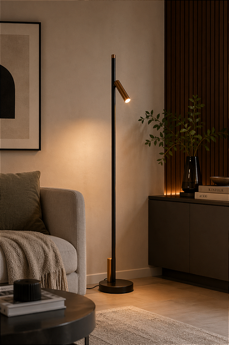 Coluna Let LED Ø24,5cm – LED Integrado 28W 3000K | Usina Design Iluminação 19779-1LED3