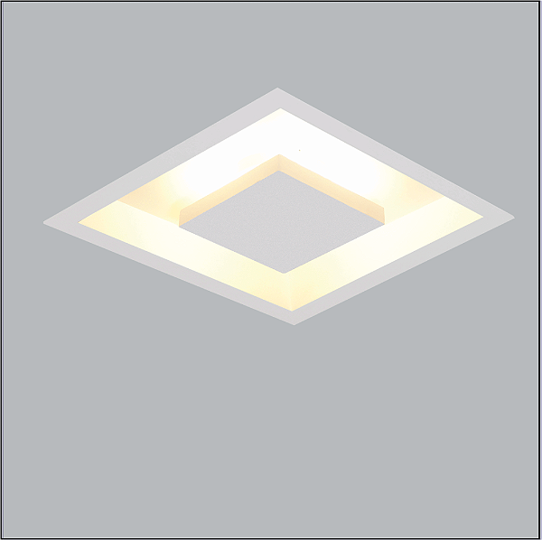 Embutido Home LED 16W 3000K 250mm Design Moderno 250-2LED3