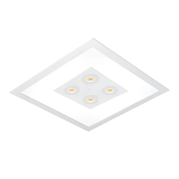 Embutido Magnum Quadrado 4x E27 + 4x AR70 500mm Design Moderno 3603-51