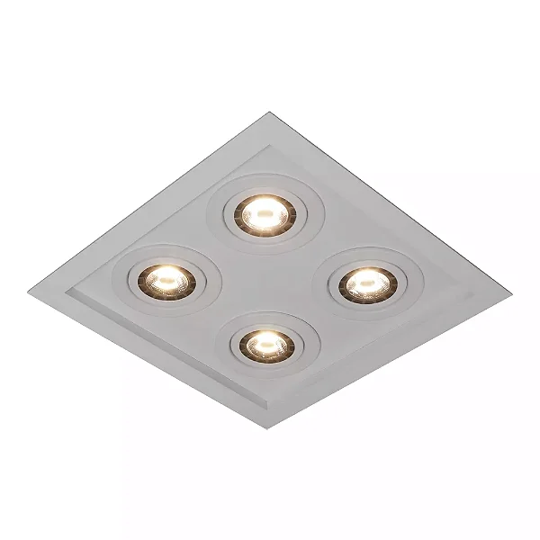 Embutido Premium Quadrado 350x350mm para 4 AR111 – Iluminação Técnica de Alto Impacto 4304-38