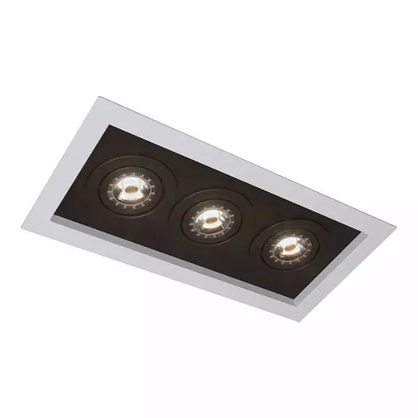 Embutido Premium Retangular 170x510mm para 3 PAR30 – Iluminação Técnica Linear de Alto Desempenho -4322-52