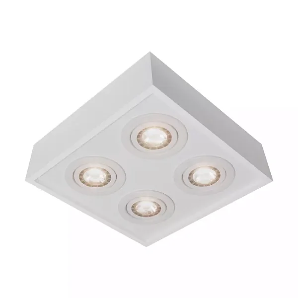 Plafon Premium Quadrado 353x353mm para 4 PAR30 – Iluminação Técnica de Alto Desempenho -4503-35