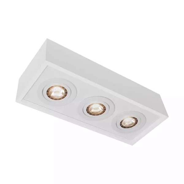 Plafon Premium Retangular 180x510mm para 3 AR111 – Iluminação Técnica Linear de Alto Impacto 4517-51