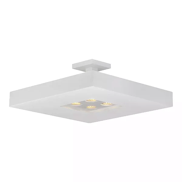 Plafon Bore 600x600x200mm com 4 E27 e 4 MR16 – Iluminação Decorativa e Técnica para Ambientes Amplos 4521-60