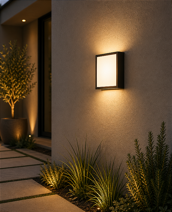 Arandela Puch Quadrada LED 5W 2700K – Iluminação Decorativa Quente para Parede 5744-10
