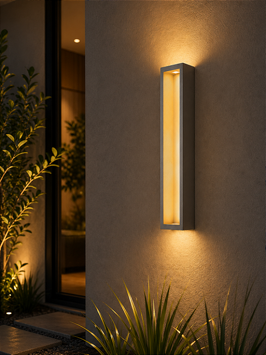 Arandela Puch Retangular 700x100mm LED 20W 2700K – Iluminação Decorativa Linear de Parede 5745-70
