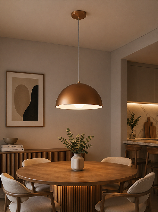 Pendente Balón sem Difusor Ø400x200mm para 1 E27 – Iluminação Decorativa Moderna 16015-40