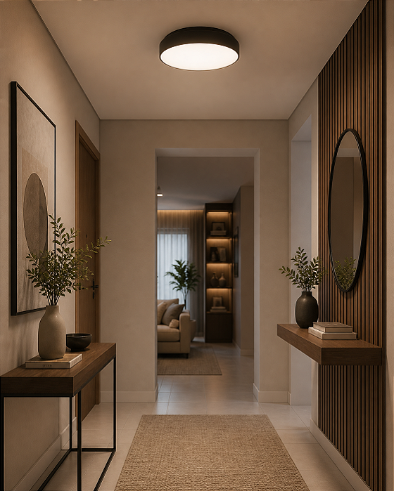 Plafon Bis com Difusor Convexo Ø600x130mm para 8 E27 – Iluminação Decorativa Moderna 16800-60