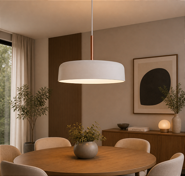Pendente Bis LED com Difusor Convexo Ø400x254mm 32W 3000K 2080lm Bivolt – Iluminação Moderna 16801-40LED3