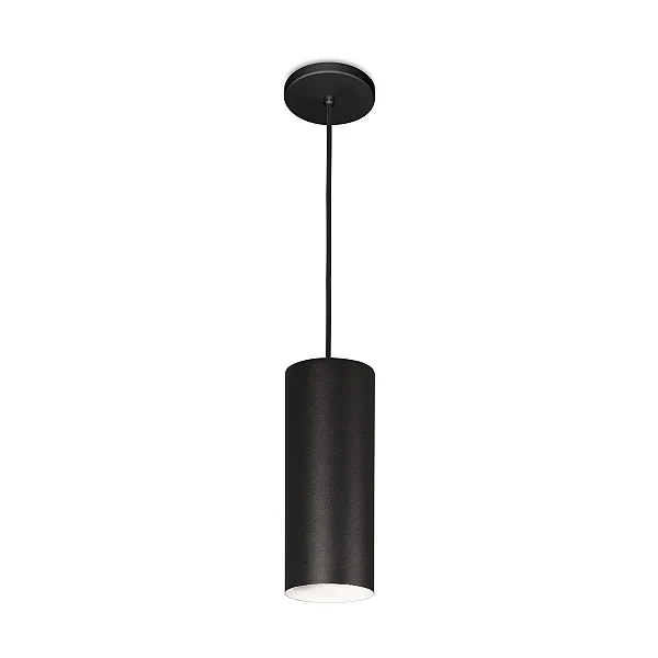 Pendente Ducto Ø100mm para PAR20 Ø100x300mm – Iluminação Direcionada Moderna 16256-30