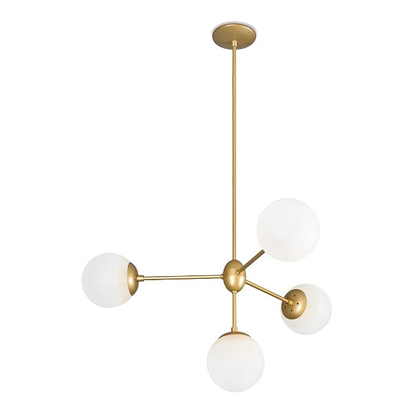 Pendente Bubbles 4 Globos Ø140mm com Haste Fixa E27 G45 – Iluminação Decorativa de Impacto 16330-4