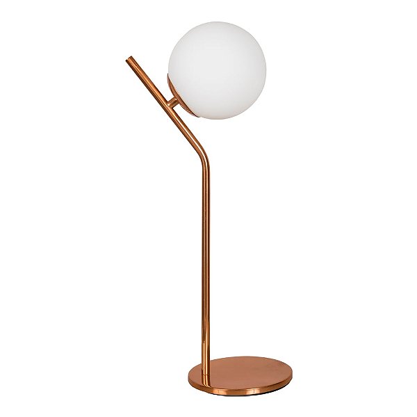 Abajur Angular com Globo Ø140mm para E27 G45 – Iluminação Decorativa Moderna 16462-14