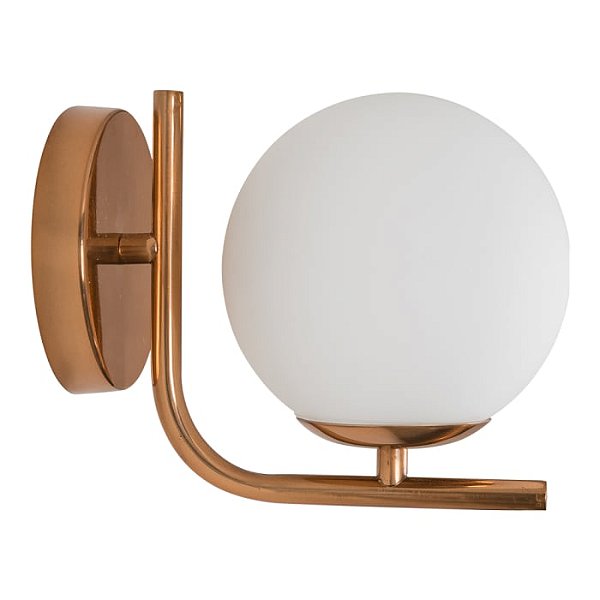 Arandela Angular com Globo Ø120mm para G9 – Iluminação Decorativa Moderna 16464-12