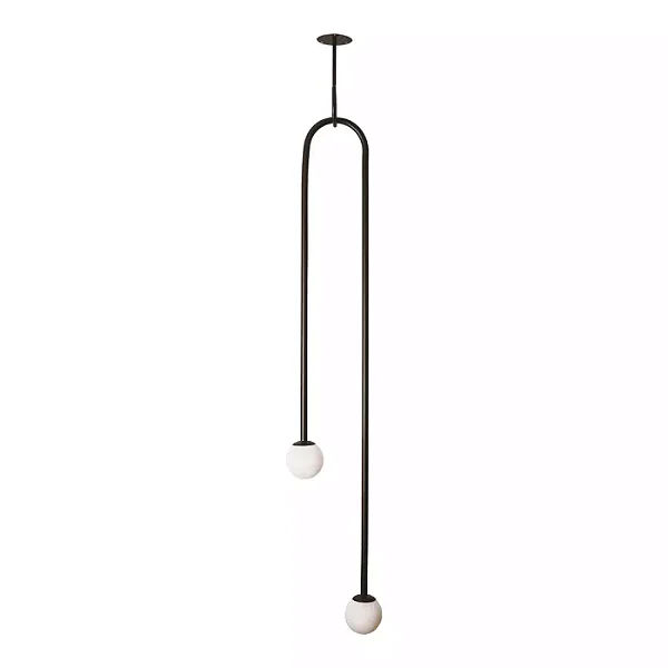 Plafon Pêndulo com Tubo Ø22mm e 2 Soquetes G9 – Iluminação Decorativa Vertical 16497-151