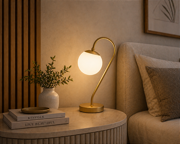 Abajur Soul com Globo Ø120mm para G9 – Iluminação Decorativa Contemporânea 16532-1