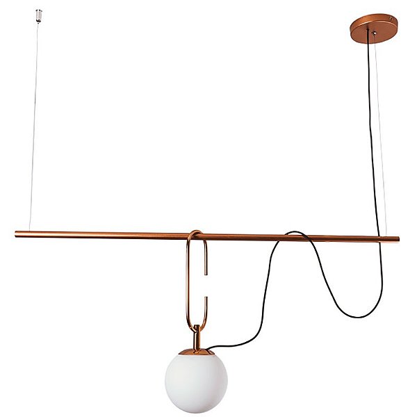 Pendente Quíron com Globo Ø140mm e Gancho 230mm – Iluminação Decorativa Sofisticada 16605-1