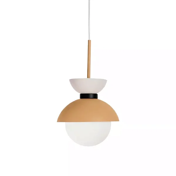 Pendente Bibelô Globo Ø140 com Anel Preto Ø190x200mm para Lâmpada E27 G45 16707-19P
