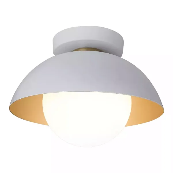 Plafon Bibelô Globo Ø200 com Anel Dourado Ø320x203mm para Lâmpada E27 16706-25D