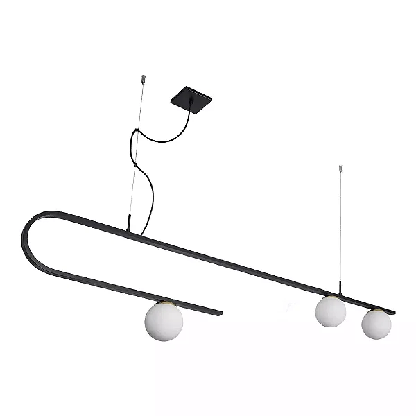Pendente Dama Usina Design Chumbador e Canopla Flutuante 120x1200x305mm 3 Lâmpadas G9 16806-3
